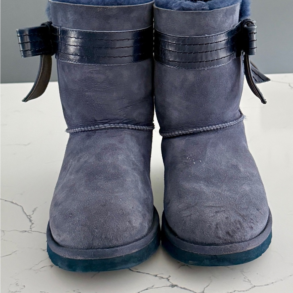 UGG Short Suede Boots in Slate Blue